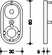 Hewi Fußscheibe 4193955 aquablau, für Spiegelhalter