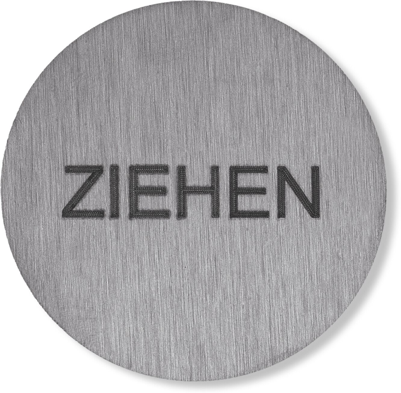 Hewi Symbol Ziehen 711ZXA selbstklebend, d= 52mm, Edelstahl matt