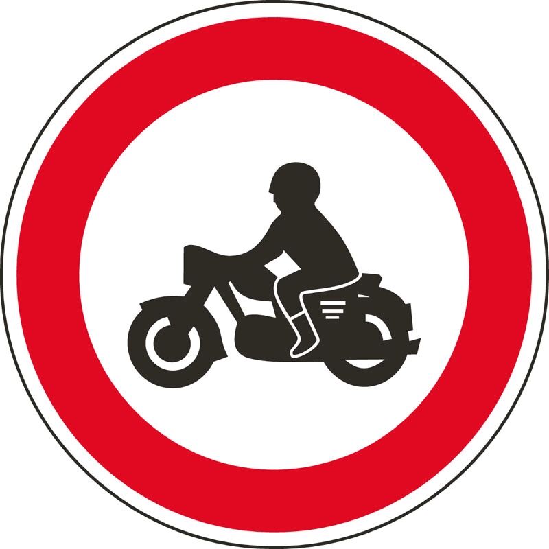 B2B Partner Dopravní značka – zákaz vjezdu motocyklů