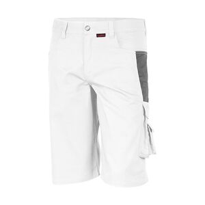 QUALITEX HIGH QUALITY WORKWEAR Qualitex Arbeitsshorts'PRO'' in weiß/grau, Größe: 52 - kurze Arbeitshose MG 245 g - für PROfessionals