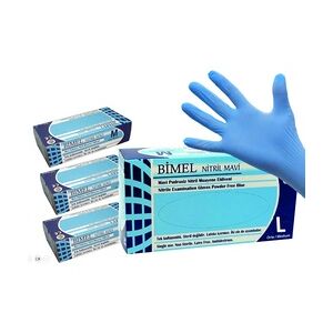 Einweg-Handschuhe aus Nitril, Blau, latexfrei, Größe L, 4x100stk.
