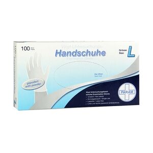 PARAM HANDSCHUHE Einmal Vinyl gepudert L 100 Stück