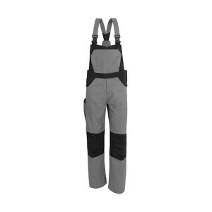 QUALITEX HIGH QUALITY WORKWEAR Qualitex Arbeitshose 'X-Serie'' in grau/schwarz, Größe: 48 - X-trem strapazierfähige Latzhose - Blaumann