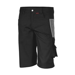 QUALITEX HIGH QUALITY WORKWEAR Qualitex Arbeitsshorts'PRO'' in schwarz/grau, Größe: 48 - kurze Arbeitshose MG 245 g - für PROfessionals