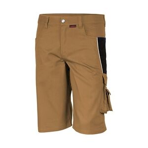 QUALITEX HIGH QUALITY WORKWEAR Qualitex Arbeitsshorts'PRO'' in khaki/schwarz, Größe: 58 - kurze Arbeitshose MG 245 g - für PROfessionals