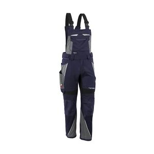 QUALITEX HIGH QUALITY WORKWEAR Qualitex Arbeitshose 'IRON'' in marine/grau, Größe: 122 - moderne Latzhose - funktionaler Blaumann