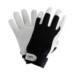 Cimco Worker 2.0 schwarz/weiß 141247 Nappaleder Arbeitshandschuh Größe (Handschuhe): 11, XXL EN 388