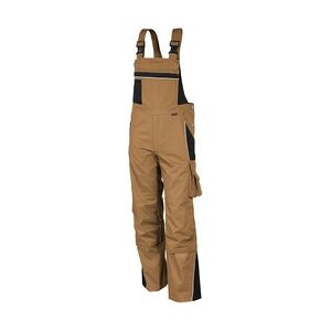 QUALITEX HIGH QUALITY WORKWEAR Qualitex Arbeitshose 'PRO'' in khaki/schwarz, Größe: 62 - Latzhose MG 245 g - Blaumann für PROfessionals