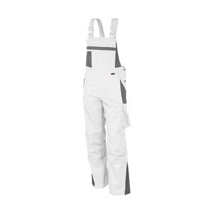 QUALITEX HIGH QUALITY WORKWEAR Qualitex Arbeitshose 'PRO'' in weiß/grau, Größe: 24 - Latzhose MG 245 g - Blaumann für PROfessionals