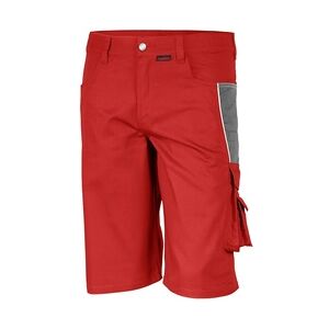 QUALITEX HIGH QUALITY WORKWEAR Qualitex Arbeitsshorts'PRO'' in rot/grau, Größe: 50 - kurze Arbeitshose MG 245 g - für PROfessionals