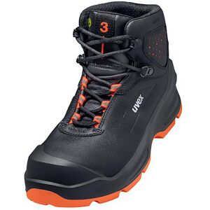 3 Stiefel S3 schwarz, orange Weite 12 Gr. 44 - Schwarz - Uvex