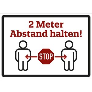 Hinweisschild – Abstand halten - kaiserkraft