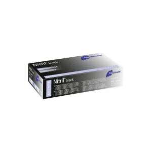 Meditrade GmbH Meditrade Nitril® black Untersuchungs- und Schutzhandschuhe, Latexfreie Einmalhandschuhe aus Nitrilbutadienkautschuk, 1 Karton = 10 x 100 Stück = 1000 Stück, Größe M