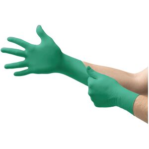 Ansell Healthcare Europe Ansell Einmalhandschuhe TouchNTuff® 92-600, Schutzhandschuh bietet Schutz vor gefährlichen Chemikalienspritzern, 1 Packung = 100 Stück, Größe 8,5 - 9