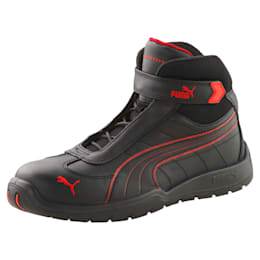 Puma S3 HRO Moto Protect Sicherheitsschuhe Für Herren   Mit Aucun   Schwarz/Rot   Größe: 41