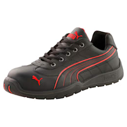 Puma S3 HRO Moto Protect Sicherheitsschuhe Für Herren   Mit Aucun   Schwarz/Rot   Größe: 45