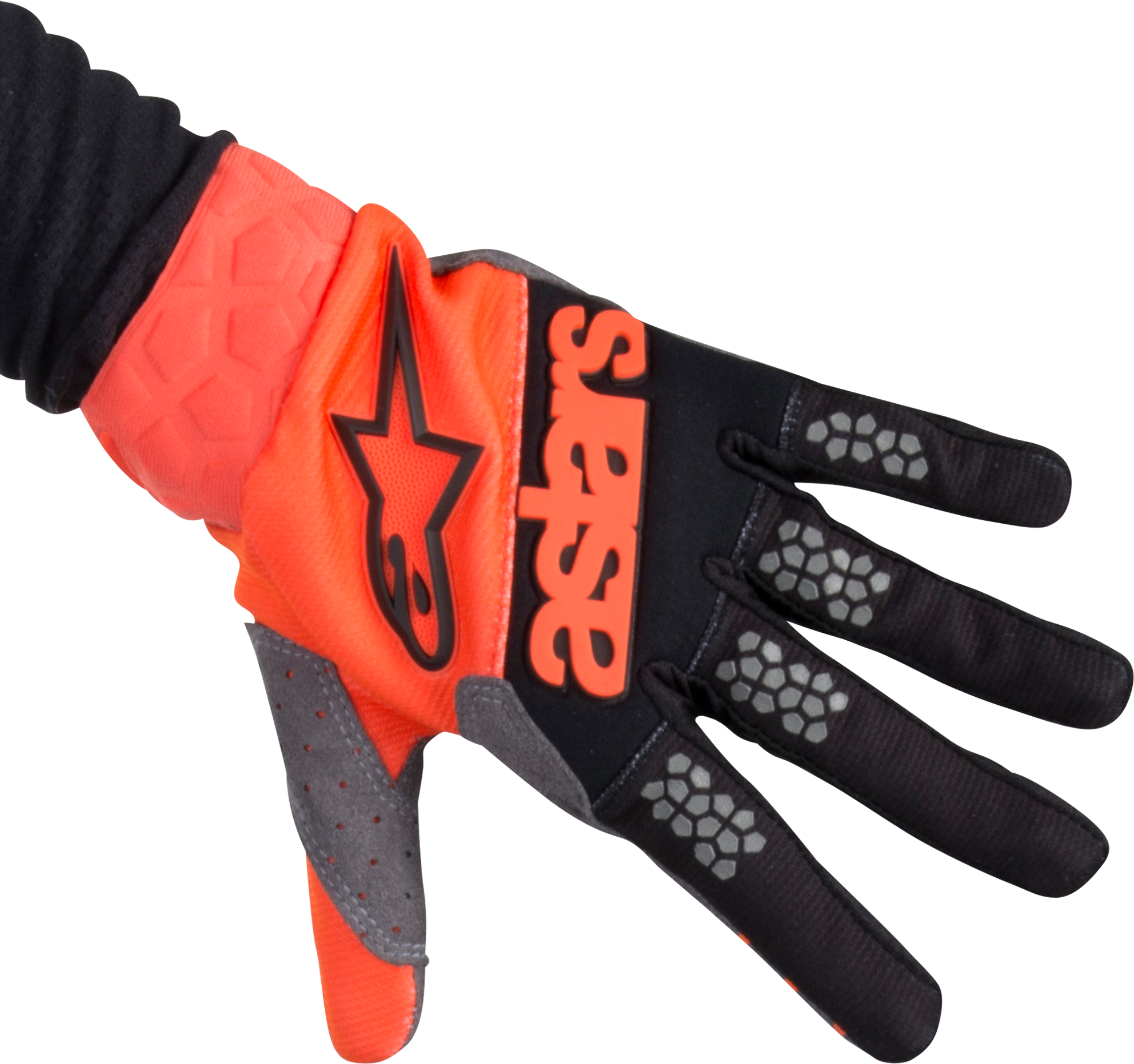 Alpinestars Crosshandschuhe Alpinestars Racefend Schwarz-Orange Fluo