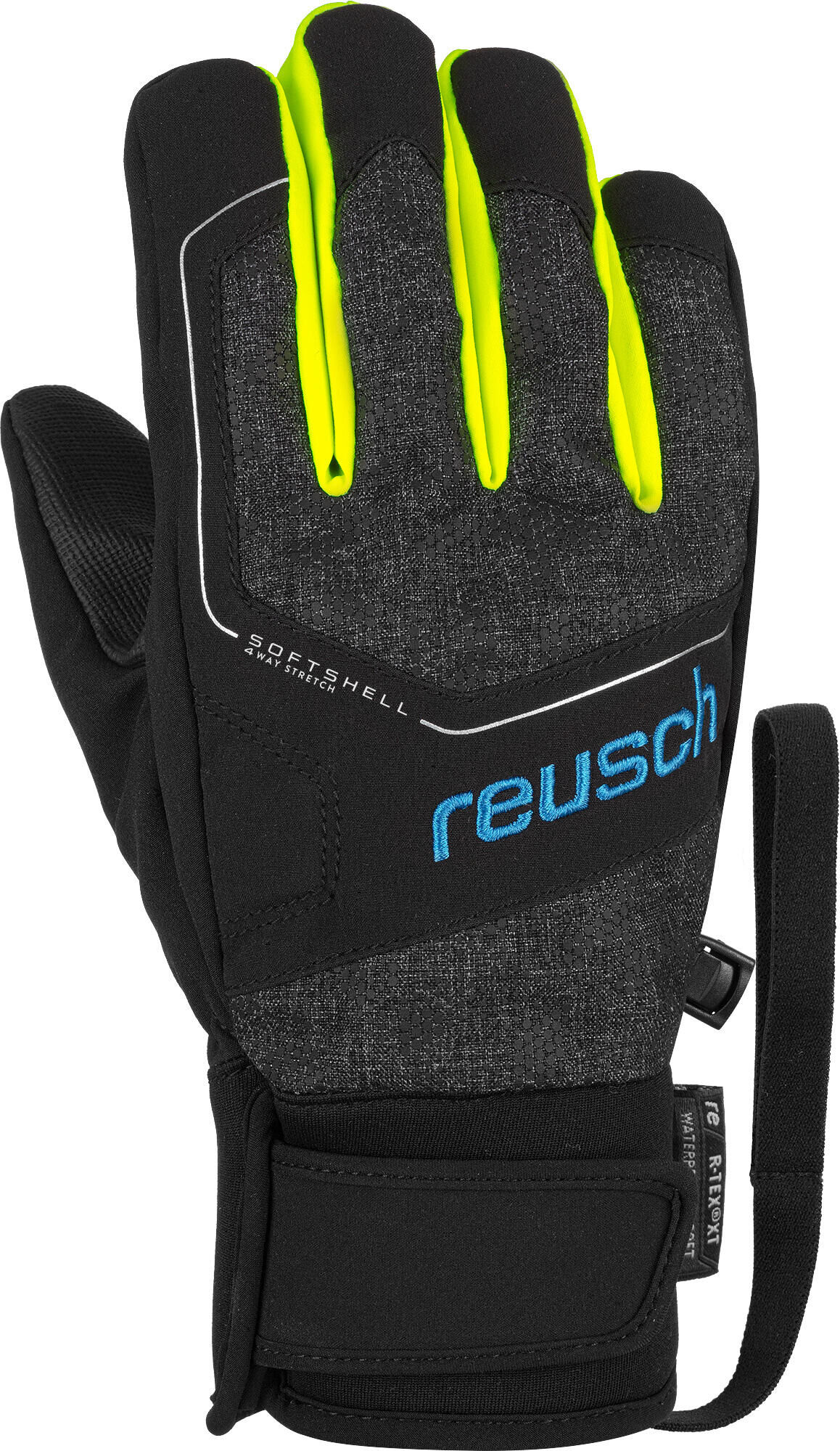 Reusch Torby R-tex® XT Junior black melange / black / safety yellow (7008) 5,5