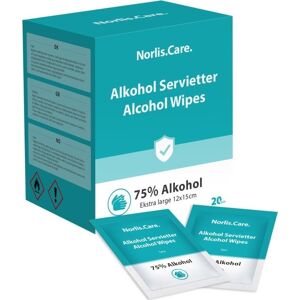 Norlis Care Hånddesinfektion 75%   Wipes   20 Stk