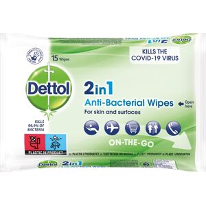 Dettol 2in1 Anti-Bacterial Wipes   15 Stk