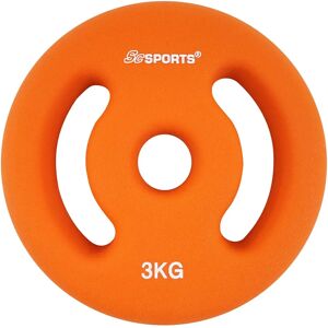 FF Europe Neopren Vægtskiver - Sæt: 2 X 3 Kg, Ø 31mm, Støbejern, Orange