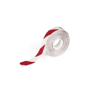 Durable Advarselstape Duraline Strong 50mm x 30m 0,7mm rød/hvid - (30 meter pr. rulle)