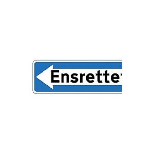 Saferoad  Daluiso  A/S Ensrettet venstre - Oplysningstavle E19,1 30x80 T3 refleks, DS/EN12899-1