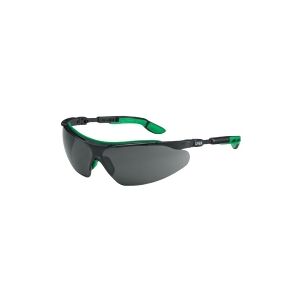 uvex i-vo - Beskyttelsesbriller - skygge: IR 3.0 - gråt glas - polykarbonat, termoplastisk elastomer (TPE), termoplastisk polyuretan (TPU), messing, forniklet - sort, grøn - PPE Category II