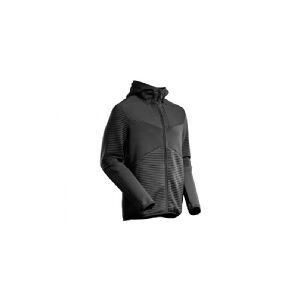 MASCOT® WORKWEAR MASCOT® CUSTOMIZED Fleece hættetrøje med lynlås model 22603-681, farve sort 2XL
