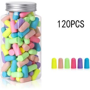 WINE Bullet Type skum ørepropper Anti-støjdæmpning Sovende øre Plus Multicolor 120PCS