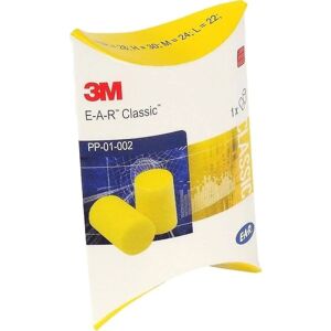 3M Ear Classic ørepropper, 50 par pakket i par, gul, Snr = 28db, høreværn