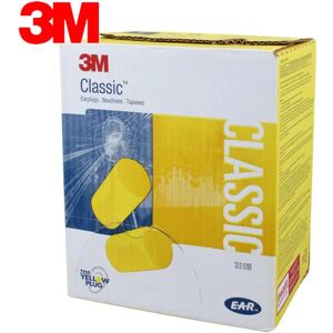 3M Ear Classic ørepropper, 50 par pakket i par, Gul, Snr 28db, Ear Defenders 2024ws