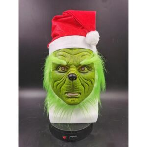 1 stykke Grinch Latex Mask Hoveddæksel Halloween Julemaske Mo