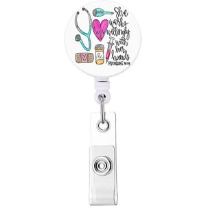 Medical Work Badge Reel Holder med Alligator Clip Student ID-kort til sygeplejerske