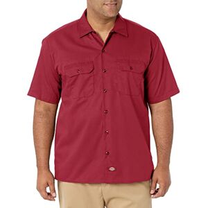 Dickies Men's Work Shirt Casual Shirt Short Sleeves (Work Shirt Short Sleeved) Red (English Red ER), size: l