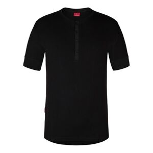 Fe Engel Grandad T-Shirt, 9256, Kortærmet, Sort, Str. S
