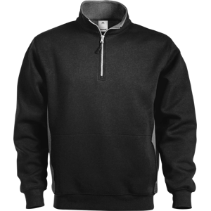 Fristads Code Sweatshirt 100209 Med Lynlås, Sort, Str. M