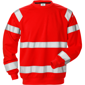 Hi Vis Sweatshirt Kl.3 7446 3x Fristads Hi-Vis Rød 3xl