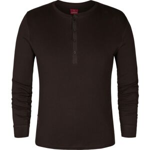 Fe Engel Grandad T-Shirt, 9257, Langærmet, Moccabrun, Str. S
