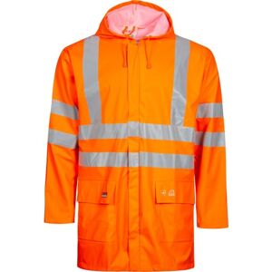 Lyngsøe Pu Regnjakke, High-Vis Orange, Klasse 3, Str. 5xl