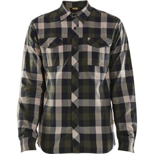 Blåkläder Skjorte Flannel Olivengrøn 3xl Olivegrøn/sort XXXL Olivengrøn/Sort