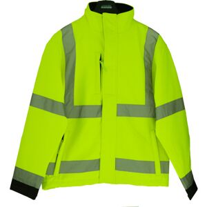 Lyngsøe Softshelljakke Fox471s, High-Vis Kl.3 Gul/sort, Str. M M Sort