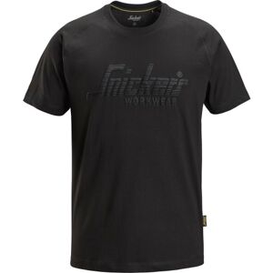 Snickers T-Shirt 2590 Med Logo, Sort, Str. Xs