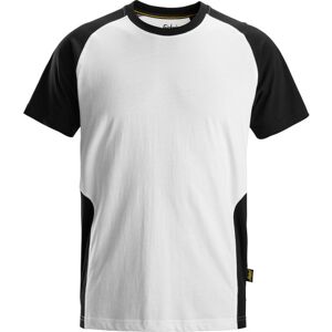 Snickers Klassisk T-Shirt 2550, Tofarvet Hvid/sort, Str. L