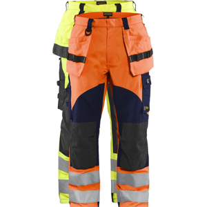 Blåkläder 1589 Multinorm Buks Inherent / Multinorm Arbejdsbuks Inherent - D100 - High Vis Orange/marineblå