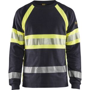 Blåkläder 3484 Brandhæmmende T-Shirt Lang Ærme Inherent / Brandhæmmende T-Shirt Lang Ærme Inherent - Xs - Marineblå/high Vis Gul