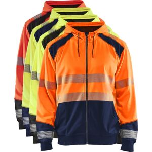 Blåkläder 3546 High Vis Hættetrøje / High Vis Hættetrøje - S - High Vis Orange/marineblå