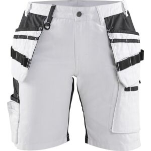 Blåkläder 7171 Dame Shorts Med Stretch X1900 / Dame Arbejdsshorts Med Stretch X1900 - C34 - Hvid/sort