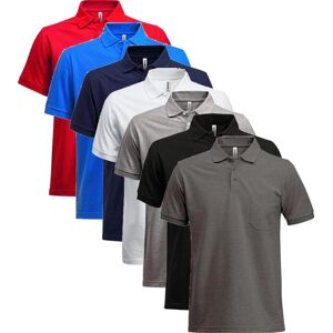 Fristads 100219 Acode Heavy Poloshirt K/æ Med Brystlomme Gråmeleret 4xl