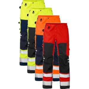 Fristads 100975 Hi Vis Bukser Kl.2 2026 / Arbejdsbukser Hi-Vis Orange/marine D100